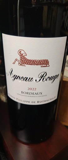 Burdeos Bordeaux Baron Philippe de Rothschild Agneau Rouge 2022