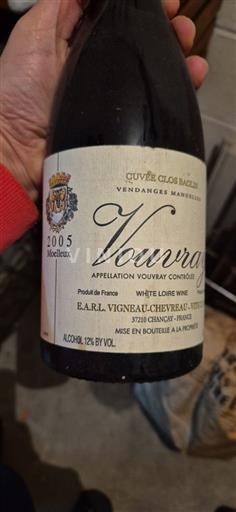 Thung lũng sông Loire Vouvray E.A.R.L. Vigneau-Chevreau Clos Baglin 2005