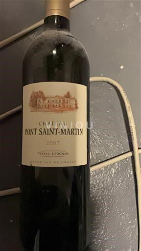 Bordeaux Pessac-Léognan Château Pont Saint-Martin 2007