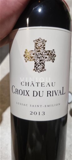 Bordeaux Lussac-Saint-Émilion Château Croix du Rival 2013