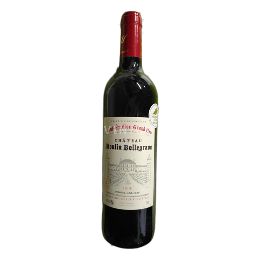 Burdeos Saint-Émilion Gran Cru Château Moulin Bellegrave 2018