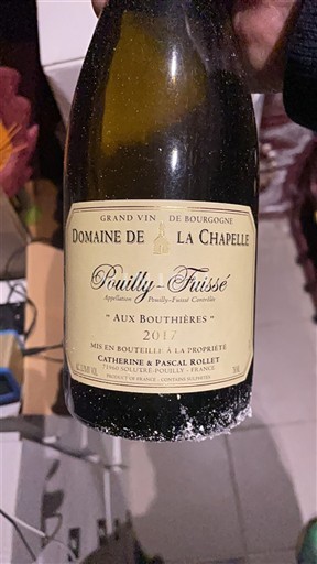 Burgundi Pouilly-fuissé Domaine La Chapelle Aux Bouthières 2017
