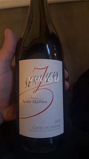 Rhône-dalen Côtes-du-Rhône Domaine André Mathieu 7 Seriliers 2020