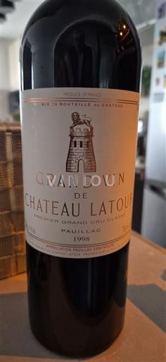 Bordeaux Pauillac Grand Cru Château Latour Grand Vin de Château Latour 1998