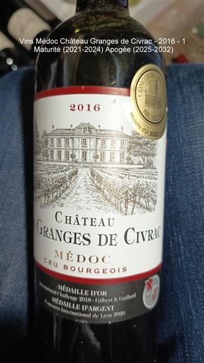 Bordeaux Médoc Château Granges de Civrac 2016