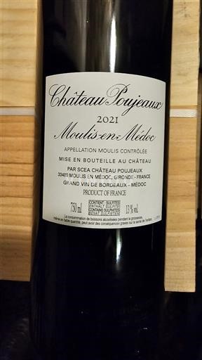 Bordeaux Moulis-en-Médoc Château Poujeaux 2021