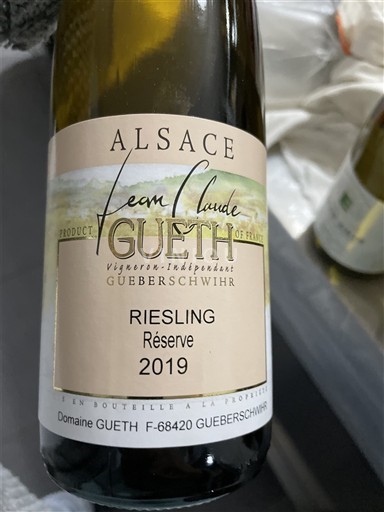 Vina Blanc sec Réserve Jean Claude Gueth 2019 Francija Alzacija Vin de France
