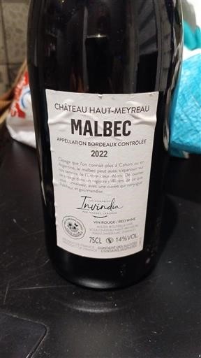 Bordeaux Château Haut-Meyreau Malbec 2022
