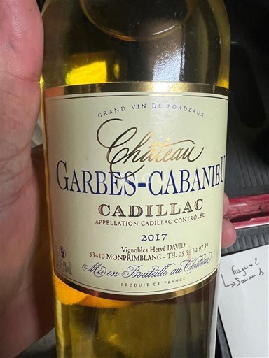 Bordeaux Cadillac Château Garbes-Cabanieu 2017