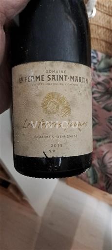 Rhône-dalen Beaumes de Venise La Ferme Saint-Martin Les terres jaunes 2015