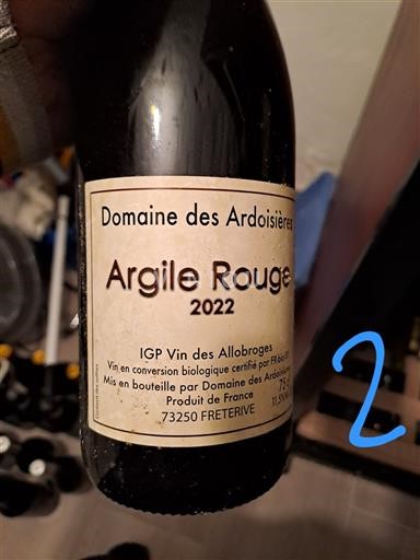 Alps and Rhodanian Region Wines of the Allobroges Domaine Des Ardoisières Argile Rouge 2022