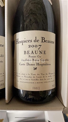 Burgundy Beaune Premier Cru Hospices de Beaune Dames Hospitalières 2007