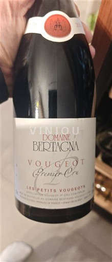 Bourgogne Vougeot Premier Cru Domaine Bertagna Les Petits Vougeots 2016