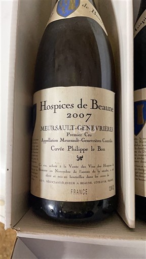 Borgoña Meursault Premier Cru Hospices de Beaune Philippe le Bon 2007