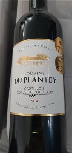 Bordeaux Castillon-côtes-de-bordeaux Domaine Plantey 2014