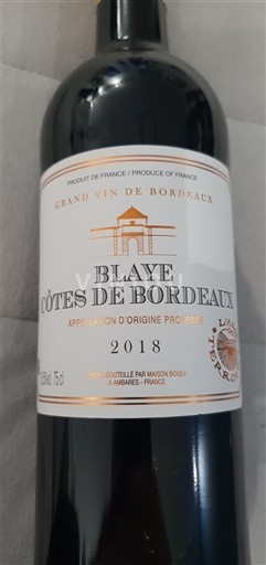 Bordeaux Blaye-Côtes-de-Bordeaux Maison Bouey 2018