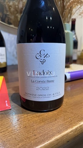Bourgogne Ladoix Domaine Gros Ch. & Fils La Corvée Basse 2022