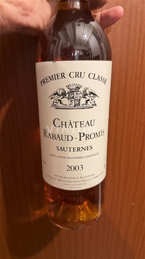 Bordeaux Sauternes Premier Cru Château Rabaud-Promis 2003