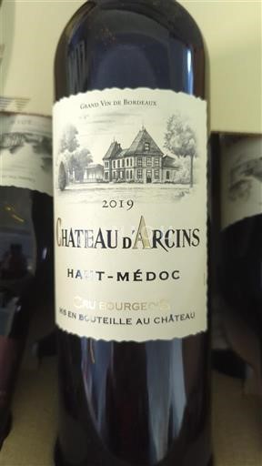 Bordeaux Haut-Médoc Château Arcins 2019