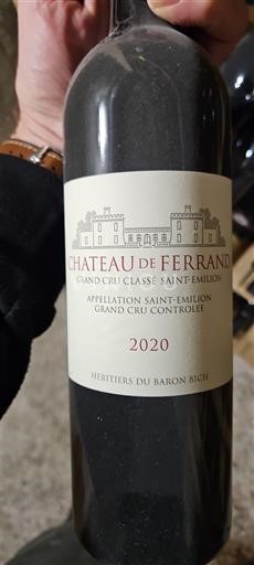 Bordeaux Saint-Émilion Grand Cru Grand Cru Château Ferrand 2020