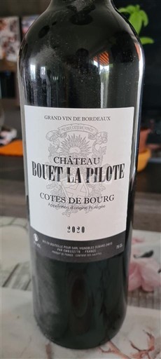 Bordeaux Côtes-de-bourg Château Bouet La Pilote 2020