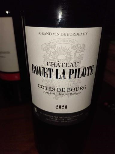 Bordeaux Côtes-de-Bourg Château Bouet La Pilote 2020