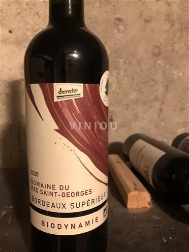 Bordeaux Bordeaux Supérieur Domaine Pas Saint-Georges 2020