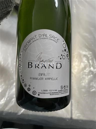 Alsace Alsace-kuohuviini Marc Brand Rimmler Kapelle Ei vuosikertaa