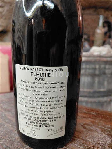 Beaujolais Fleurie Maison Passot Rémy & Fils 2018