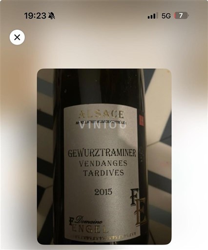 Alsace Vendanges Tardives Domaine Engel 2015