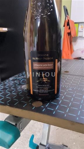 Rượu vang Blanc moelleux Domaine Haut Pressoir 2017 Pháp Thung lũng sông Loire Anjou Coteaux de la Loire AOC