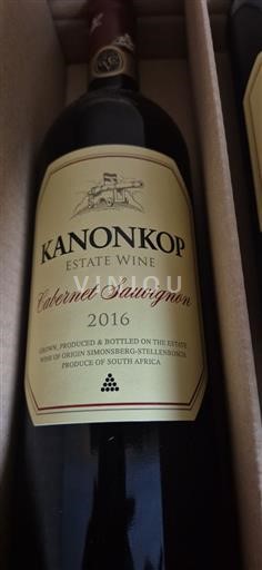 Pobrežní oblast Stellenbosch Kanonkop Cabernet Sauvignon 2016