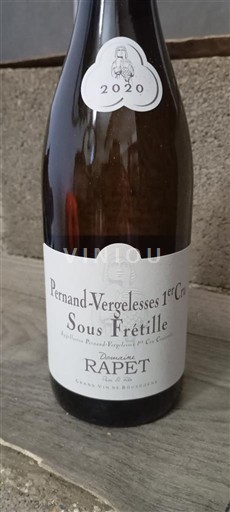 Bourgogne Pernand-Vergelesses Premier Cru Domaine Rapet Sous Frétille 2020