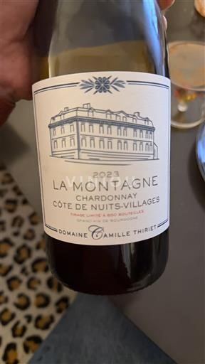 Burgundsko Côte de nuits villages Domaine Camille Thiriet La Montagne 2023