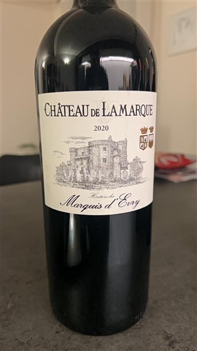 Bordeaux Haut-Médoc Château Lamarque Marquis d'Evry 2020
