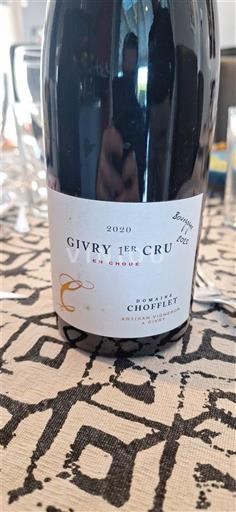 Borgoña Givry Premier Cru Domaine Chofflet En Choué 2020