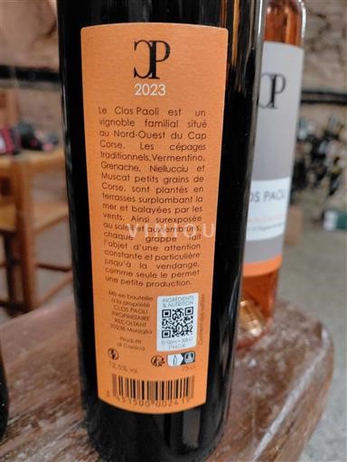 Wines Blanc sec Clos Paoli 2023 France Corsica Patrimonio AOC