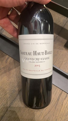 Bordeaux Pessac-Léognan Grand Cru Classé Château Haut-Bailly 2003