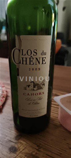 Sud-Ovest Cahors Clos du Chêne 2009