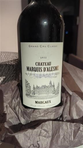 Bordeaux Margaux Château Marquis Alesme 2015