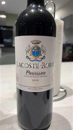 Bordeaux Pauillac Lacoste-Borie 2016
