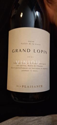 Vallée de la Loire Anjou Domaine Plaisance Grand Lopin 2021