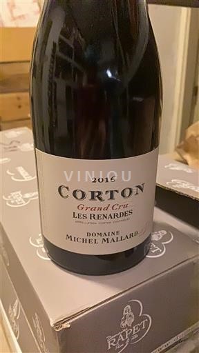 Borgonha Corton Grand Cru Domaine Michel Mallard Les Renardes 2016