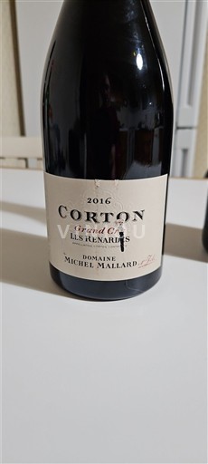Borgogna Corton Grand Cru Domaine Michel Mallard Les Renardes 2016