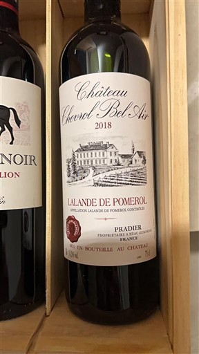 Bordeaux Lalande-de-Pomerol Château Cheval Bel Air 2018