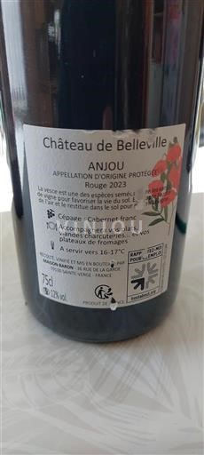 Thung lũng sông Loire Anjou Château de Belleville 2023