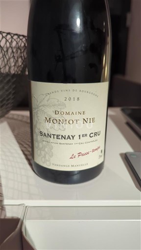 Burgundy Santenay Premier Cru Domaine Moniot Nie Le Passe-temps 2018