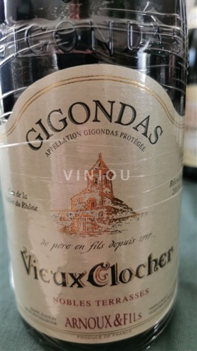 Rhônen laakso Gigondas Arnoux & Fils Vieux Clocher Nobles Terrasses 2019