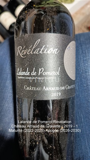 Burdeos Lalande-de-Pomerol Château Arnaud de Gravette Révélation 2019