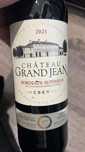 Bordeaux Bordeaux Supérieur Château Grand Jean Réserve 2021